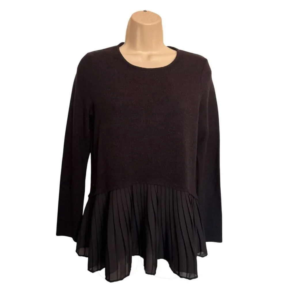 Lauren Conrad Black Ruffle Sweater Size XS - Picture 3 of 10